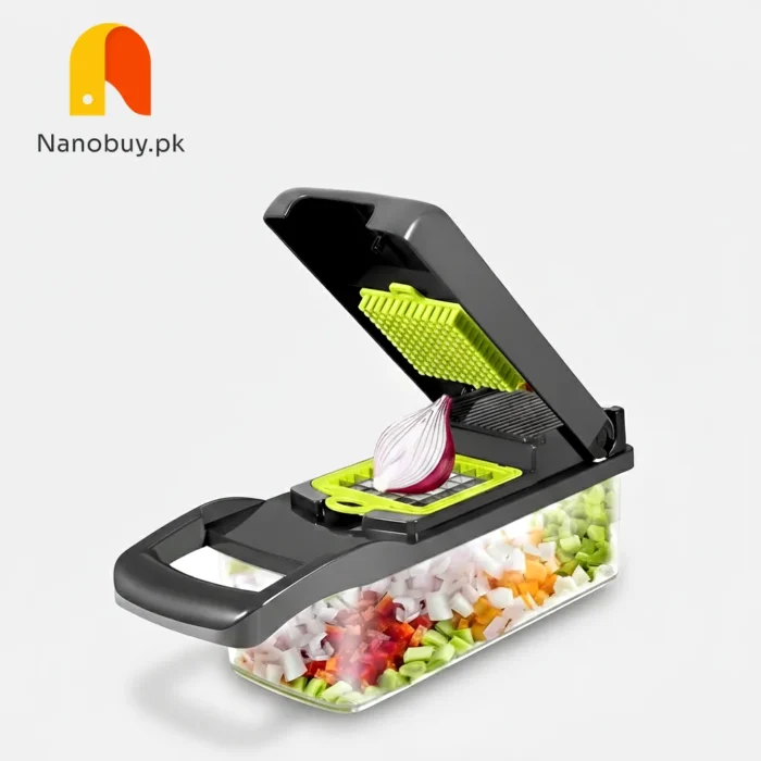 12-in-1 Multi-Functional Vegetable Chopper with 5 Blades