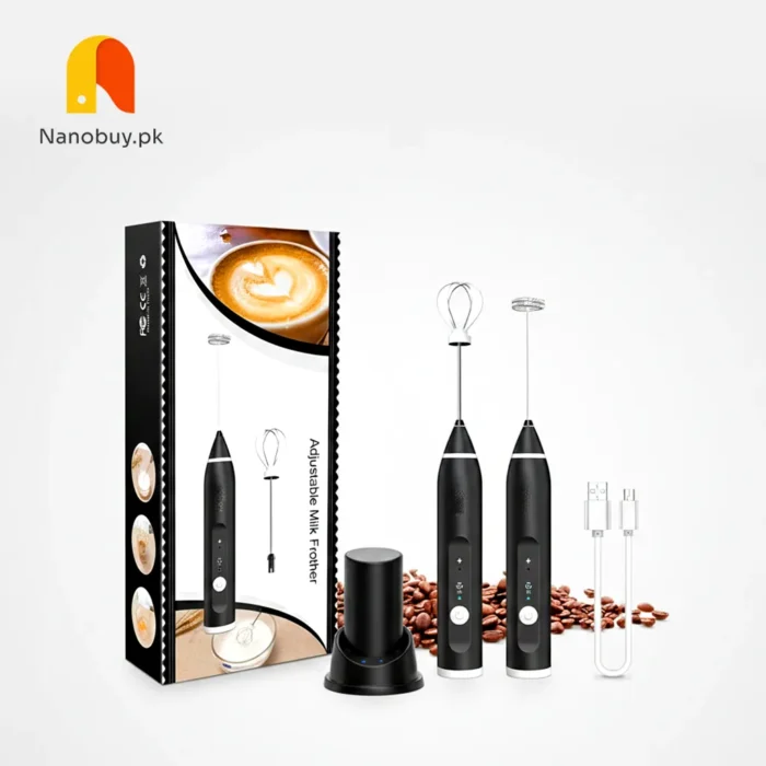 2 in 1 Electric Rechargeable Coffee Beater & Milk Frother