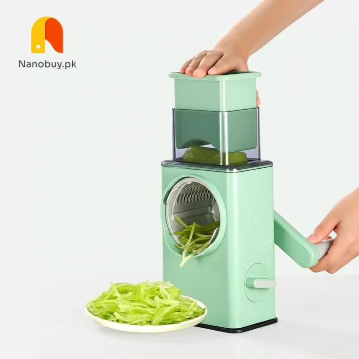 3-in-1 Multifunction Vegetable Slicer & Chopper with Rotating Blades