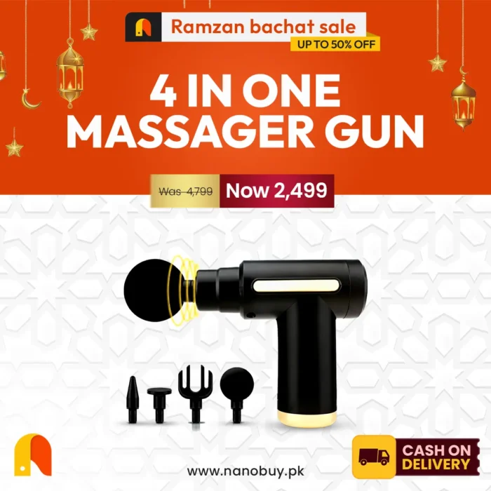 Multifunctional Electric 5-in-1 Massage Gun Set for Deep Tissue Relief & Full Body Relaxation