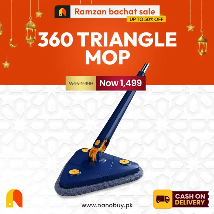 Triangle Mop 360 Adjustable With Twist Squeeze